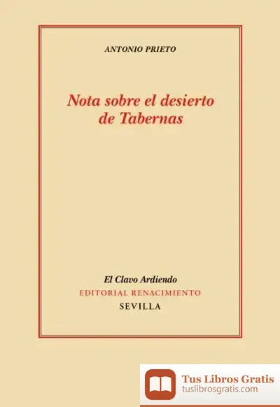 Descargar Nota Sobre El Desierto De Tabernas de Antonio Prieto
