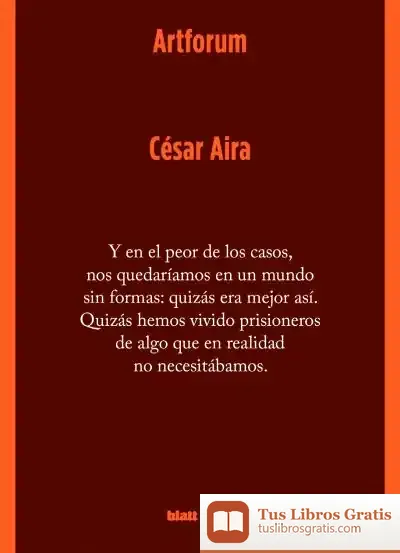 Descargar Artforum de César Aira