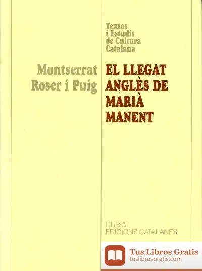 Descargar El Llegat Anglès De Marià Manent