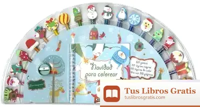 Descargar Lápices Y Gomas. Navidad Para Colorear