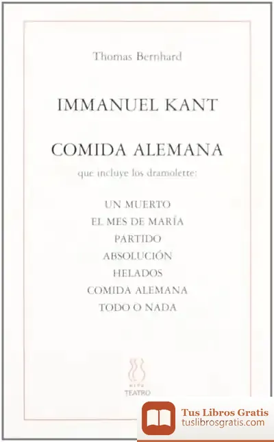 Descargar Immanuel Kant Y Comida Alemana