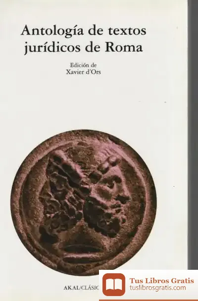 Descargar Antología De Textos Jurídicos De Roma
